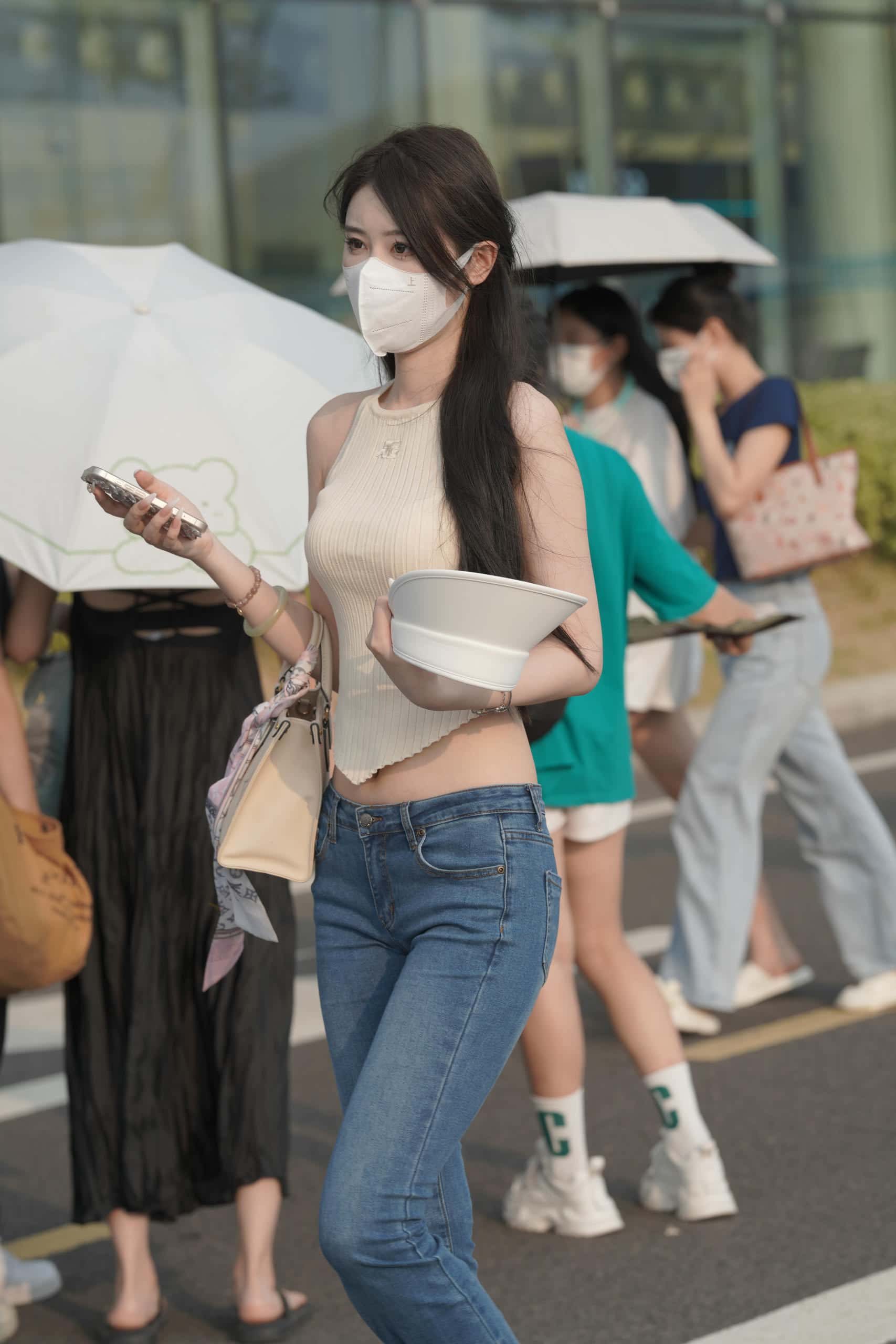 图片[3]-清纯喇叭牛仔裤女孩 【79P】J3591-破浪图库